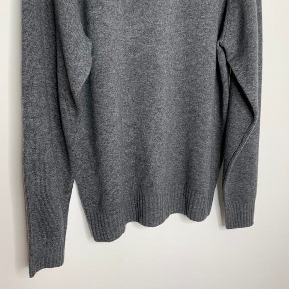 Naadam Mockneck Wool Blend Sweater Men Grey XL Cashmere Wool - Picture 12 of 15